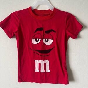 Red M&M Face Boy Shirt 4-5 T